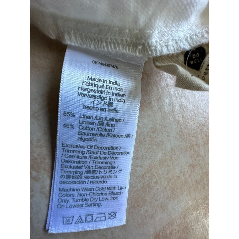 Madewell ‎ Linen cotton  blend  Front buttons square neck Dress Size - Picture 8 of 10